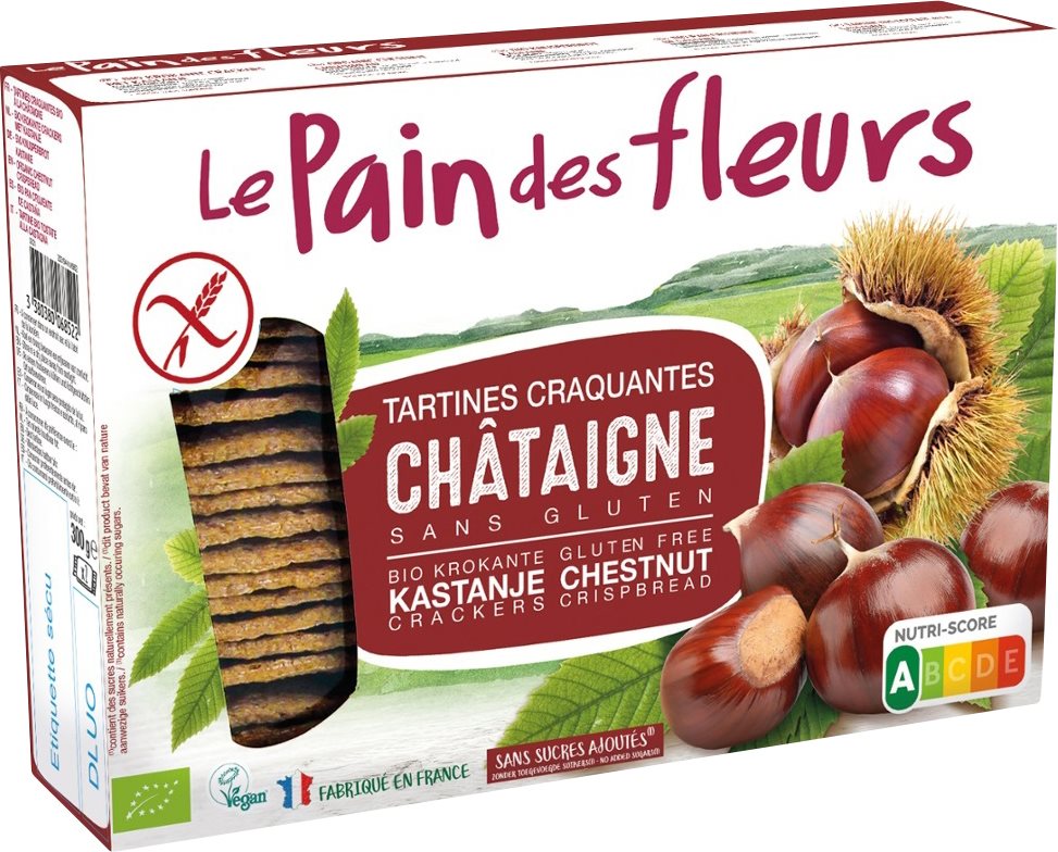 Blumenbrot Knusprige Schnitten Kastanien Bio glutenfrei 300 g