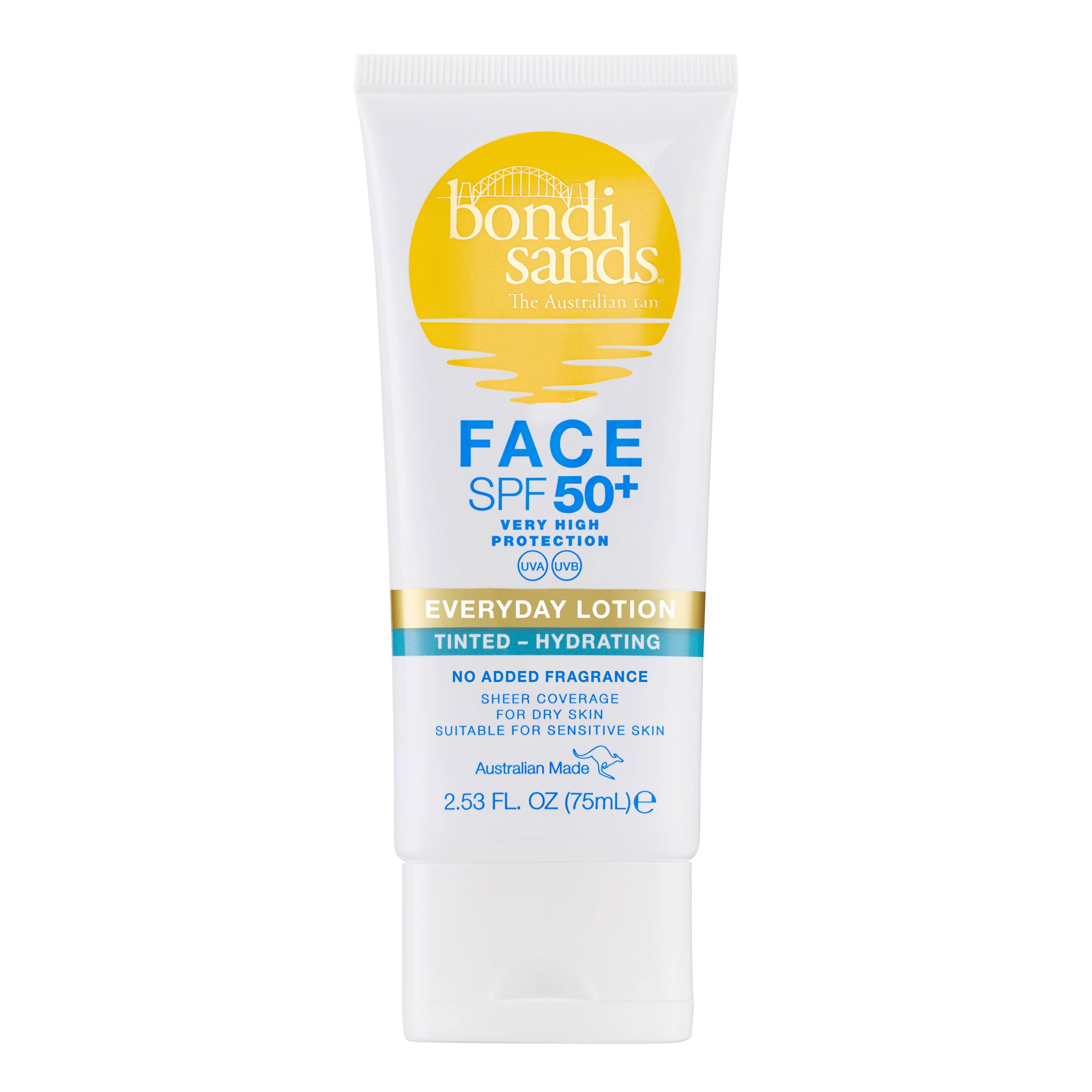 bondi sands Face Everyday Lotion Spf50+ Tinted & Hydrating Tb 75 ml