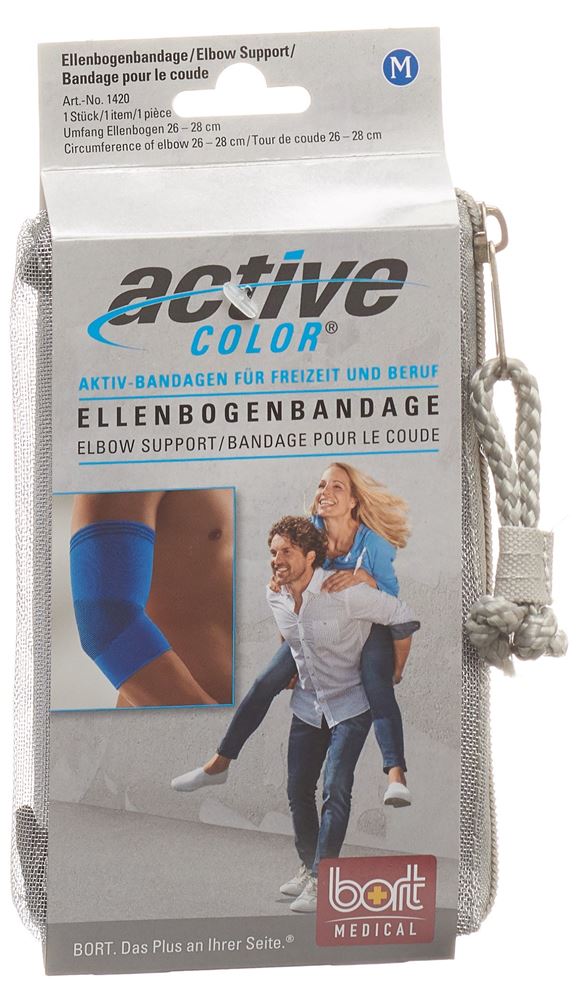 Bort ActiveColor Ellenbogenbandage M -28cm blau
