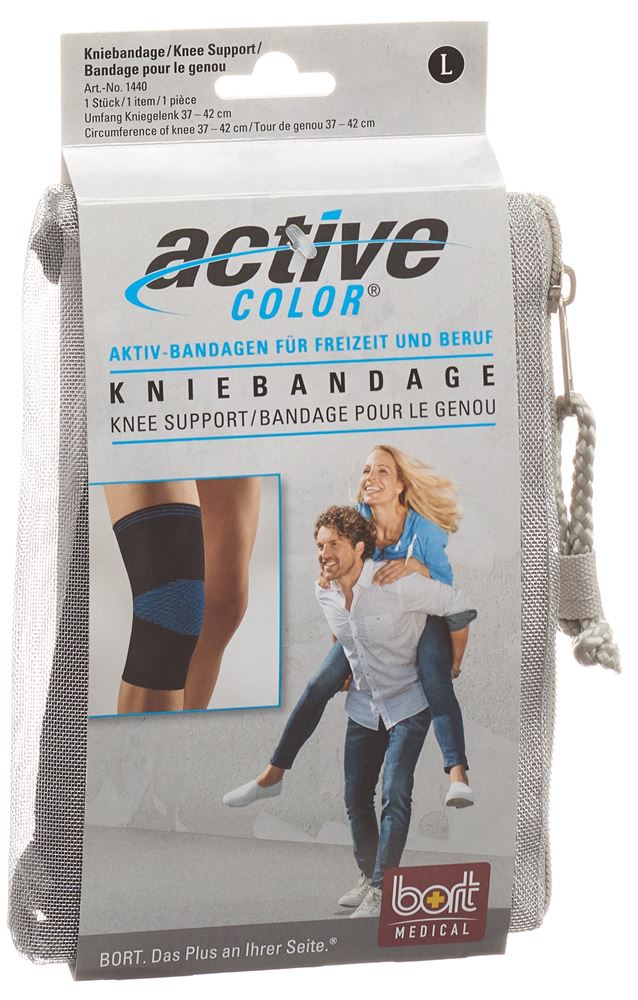 Bort ActiveColor Kniebandage M -37cm schwarz