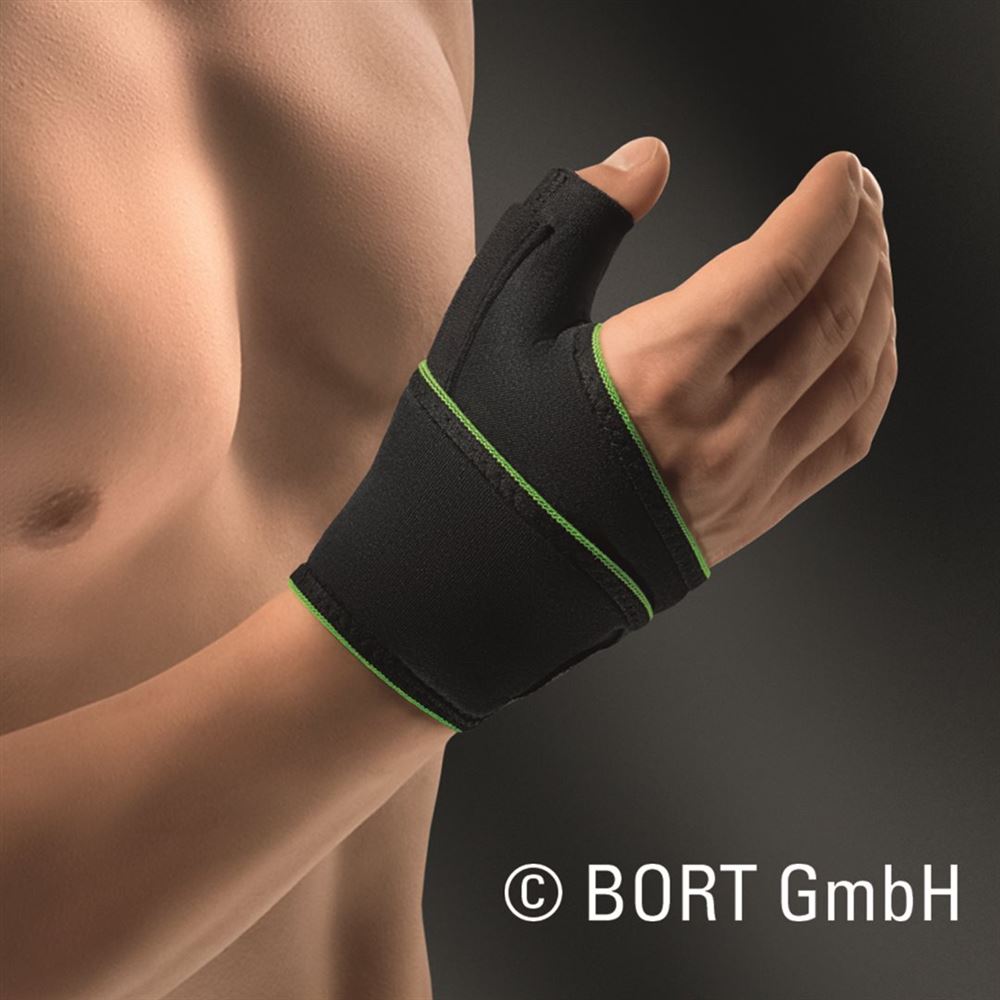 Bort ActiveColor Sport Daumenschiene S/M rechts schwarz/grün