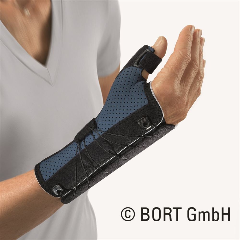 Bort Generation Daumen-Handorthese S links blau