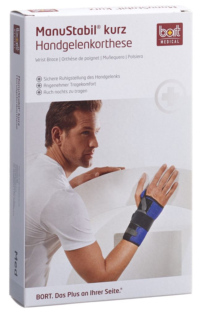 Bort ManuStabil Handgelenk kurz M rechts schwarz