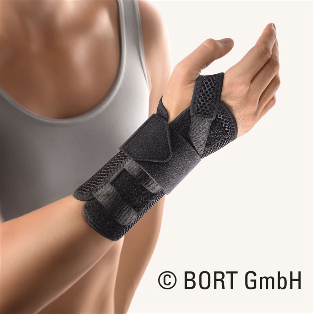 Bort ManuStabil kurz M -19cm links schwarz