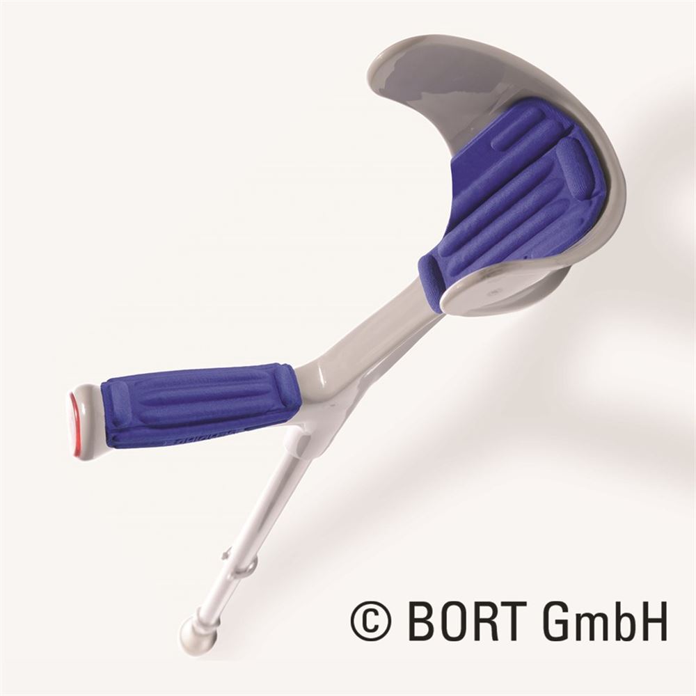 Bort Polster für Unterarmgehstütze blau 1 Paar