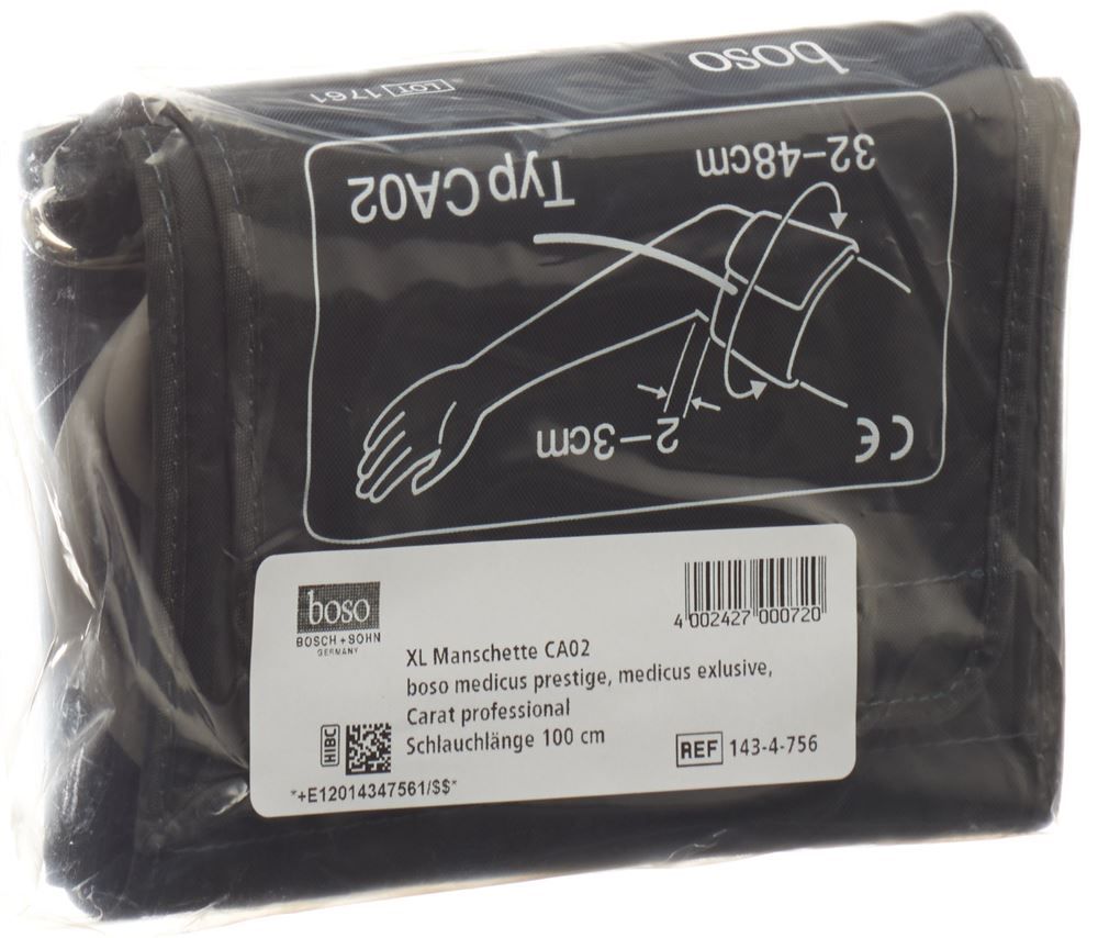 Boso XL Manschette 143-4-756 für Armumfang 32-48 cm Schlauchlänge 1m