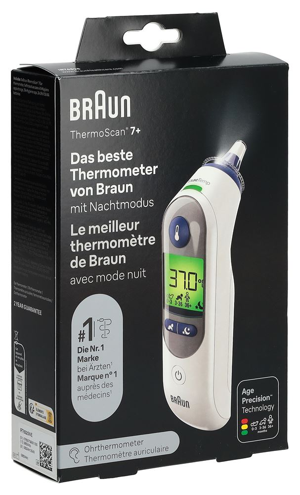 Braun (Pi-Aps) ThermoScan 7 + IRT 6525 mit AgePrecision Nacht