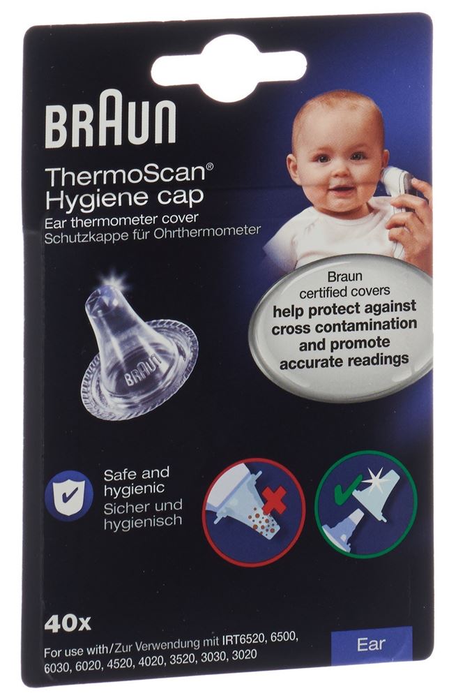 Braun (Pi-Aps) ThermoScan Ersatz-Schutzkappen Lf40Eula 40 Stk