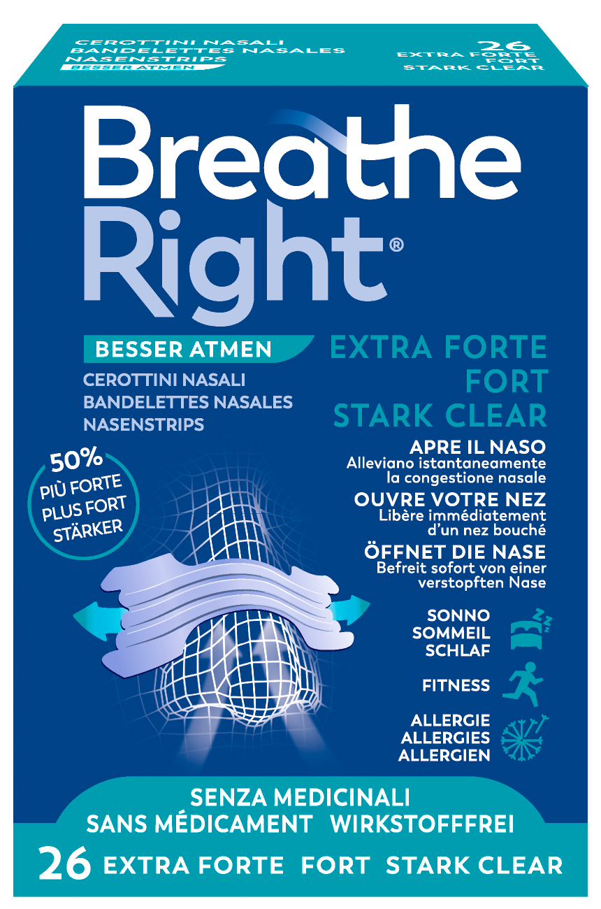 Breathe Right Nasenpflaster Extra Strenght Clear 26 Stk