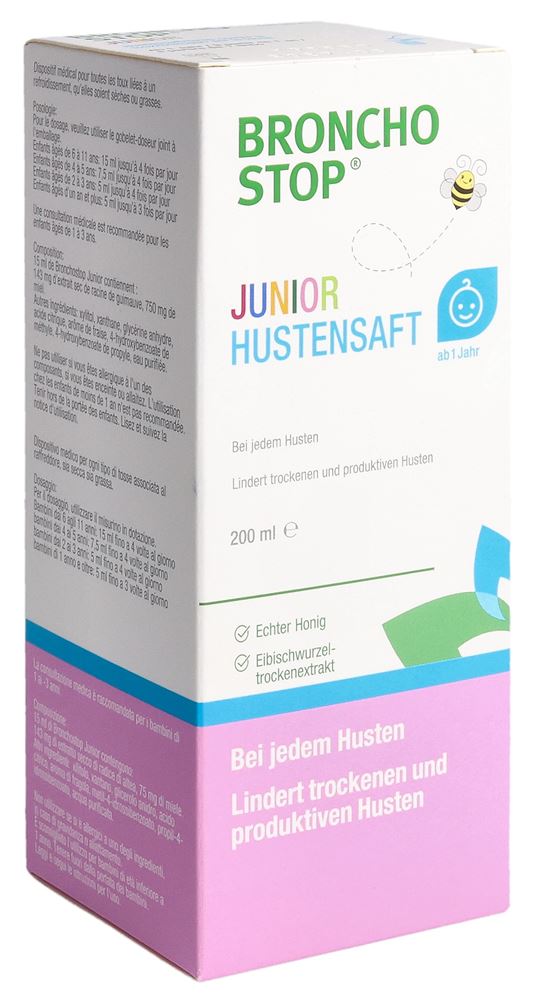 Bronchostop Junior Hustensaft Glasfl 200 ml