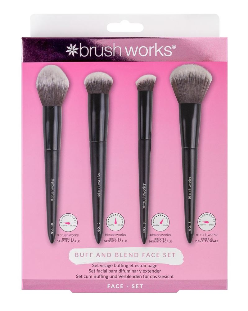 Brushworks Buff and Blend Face Set Box 4 Stk
