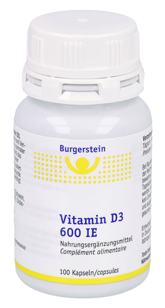 Burgerstein Vitamin D3 Kaps 600 IE 100 Stk
