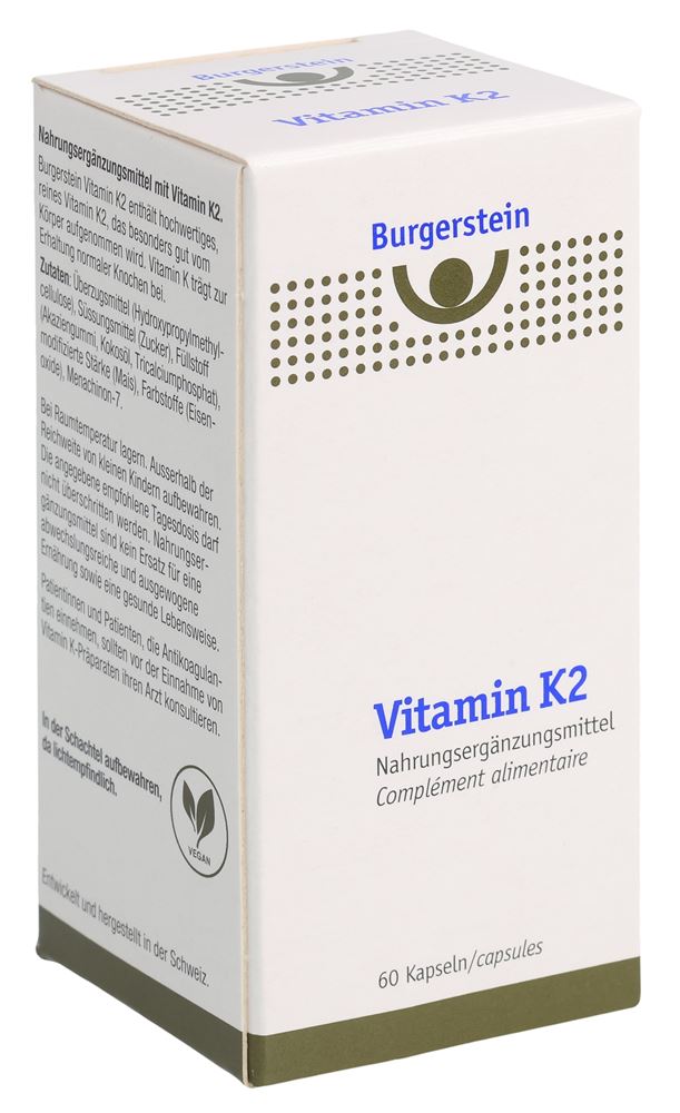 Burgerstein Vitamin K2 Weichkaps 180 mcg Ds 60 Stk