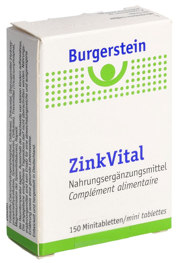 Burgerstein ZinkVital Mini-Tabletten 5 mg Ds 150 Stk