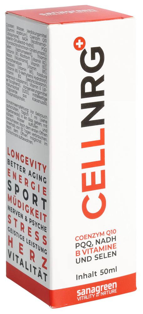 Cellnrg sanagreen mizell Q10 Nadh PQQ B-Vitamin Glasfl 50 ml
