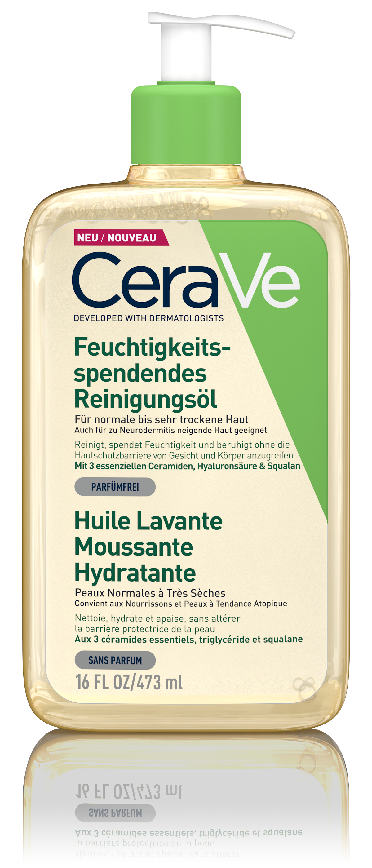 CeraVe Feuchtigkeitsspendendes schäumendes Reinigungsöl Disp 473 ml