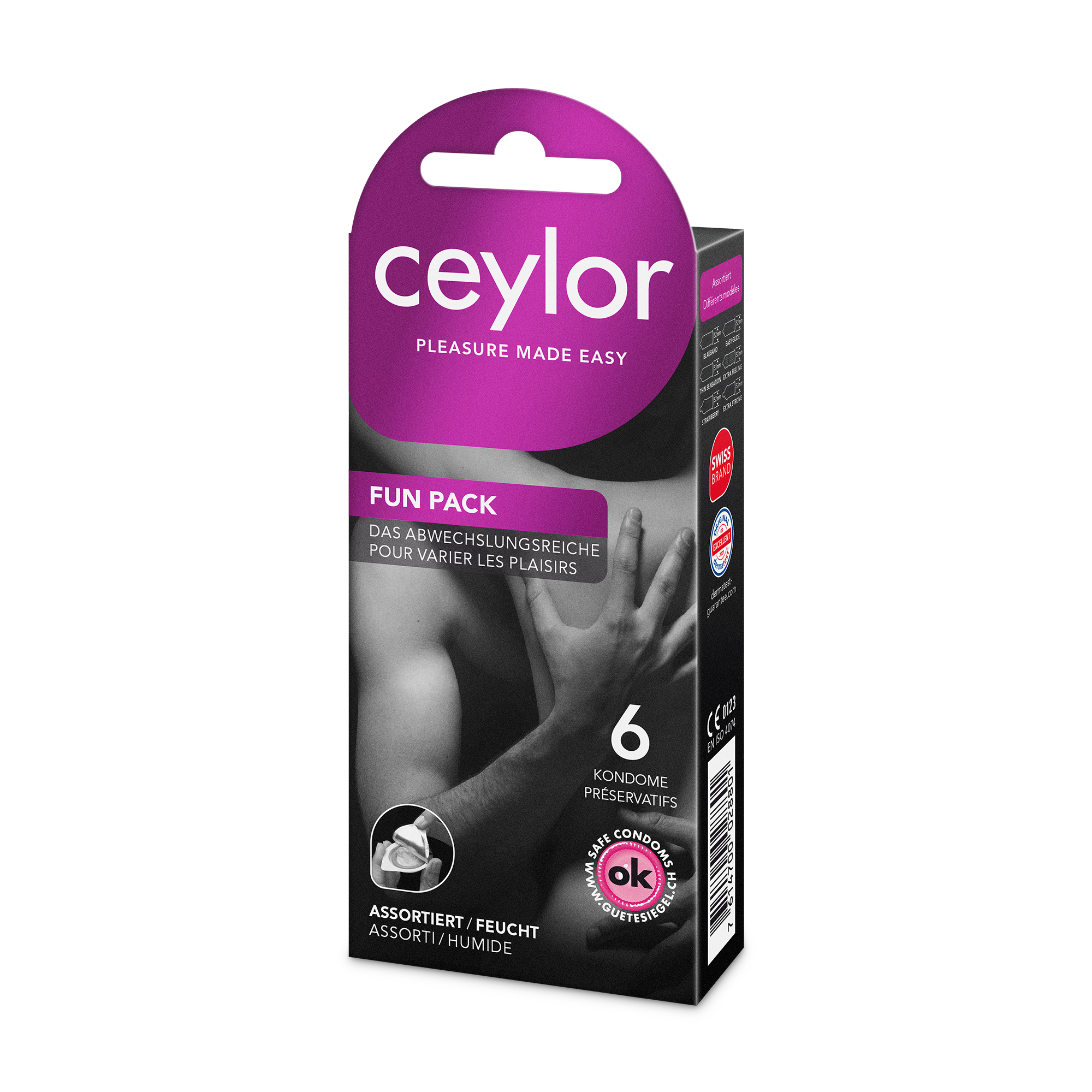 Ceylor Fun Pack Präservativ mit Reservoir 6 Stk