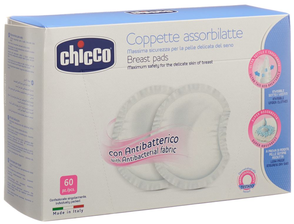 Chicco Stilleinlage leicht und sicher antibakteriell 60 Stk