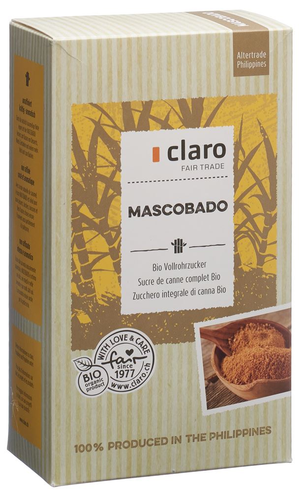 Claro Mascobado Vollrohrzucker Bio 1 kg