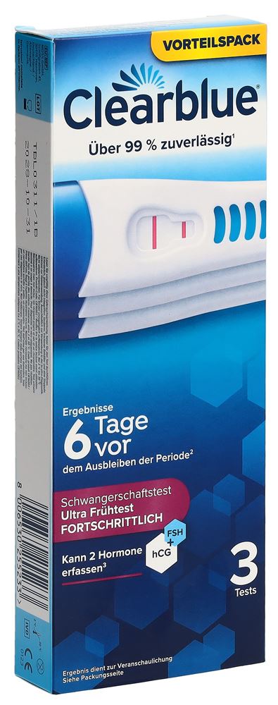 Clearblue Theia Schwangerschaftstest Ultra Früh Advanced 3 Stk