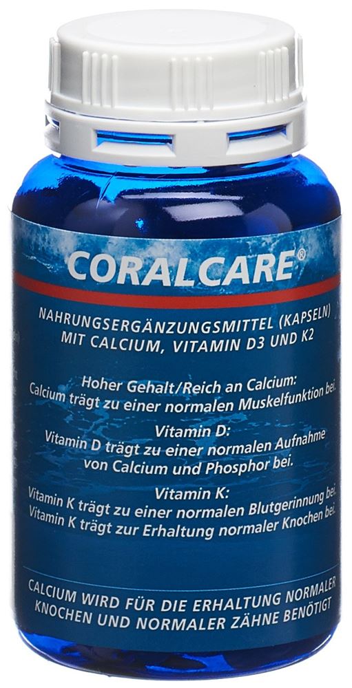 Coralcare Calcium Kapseln 750 Mg Vitamin D3 + K2 Ds 120 Stück