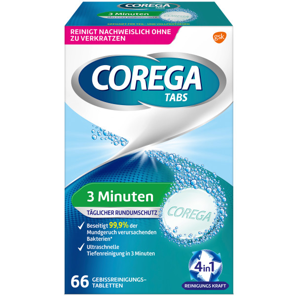 Corega 3Minuten Cleanser Tabs 66 Stk