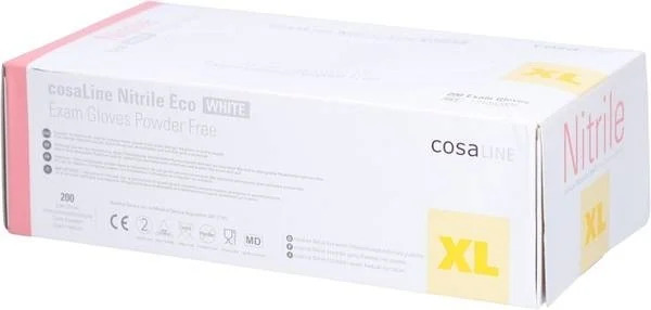 cosaLine Untersuchungshandschuhe XL Nitril Eco weiss puderfrei 200 Stk