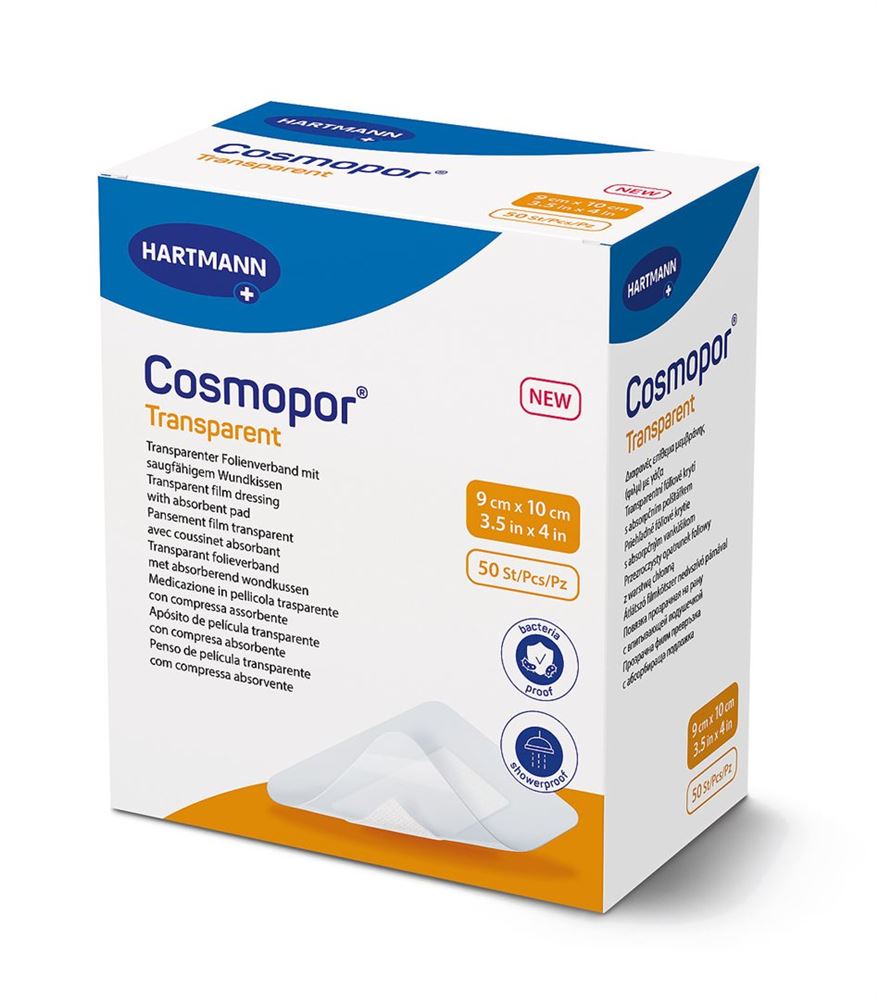 Cosmopor transparent 9x10cm steril 50 Stk