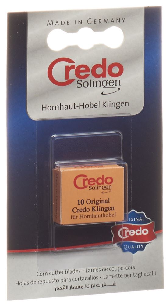 Credo Ersatzklingen Hornhauthobel 10 Stk