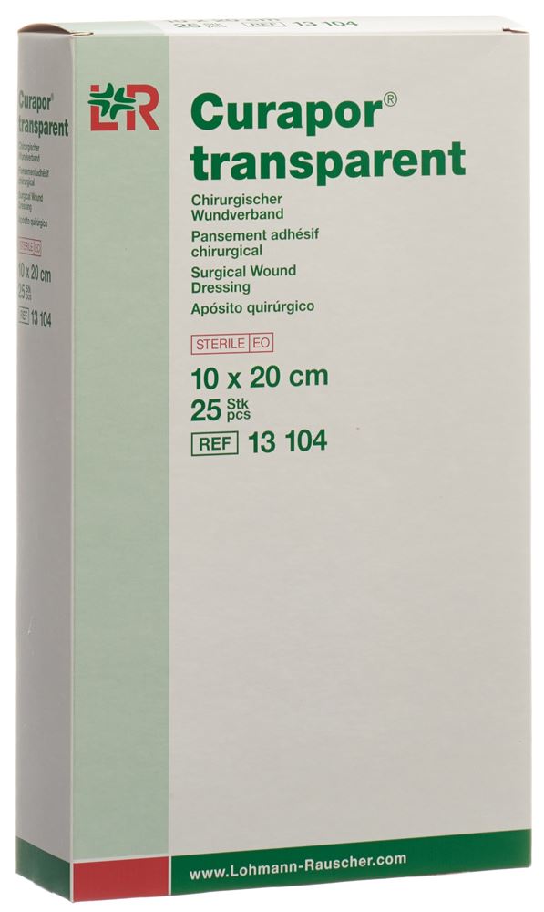 Curapor Wundverband 10x20cm transparent Btl 25 Stk