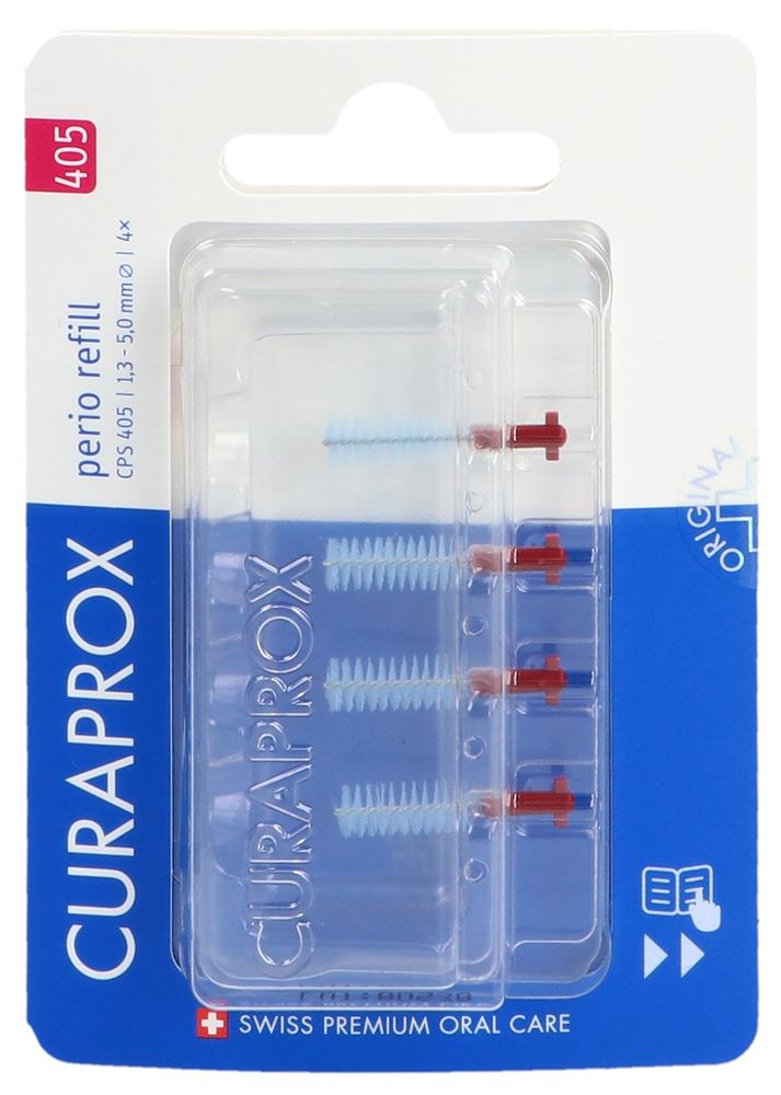 Curaprox CPS 405 Perio refill 4x Kirsch rot