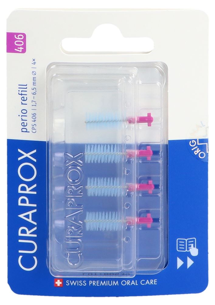 Curaprox CPS 406 Perio refill 4x fuchsia