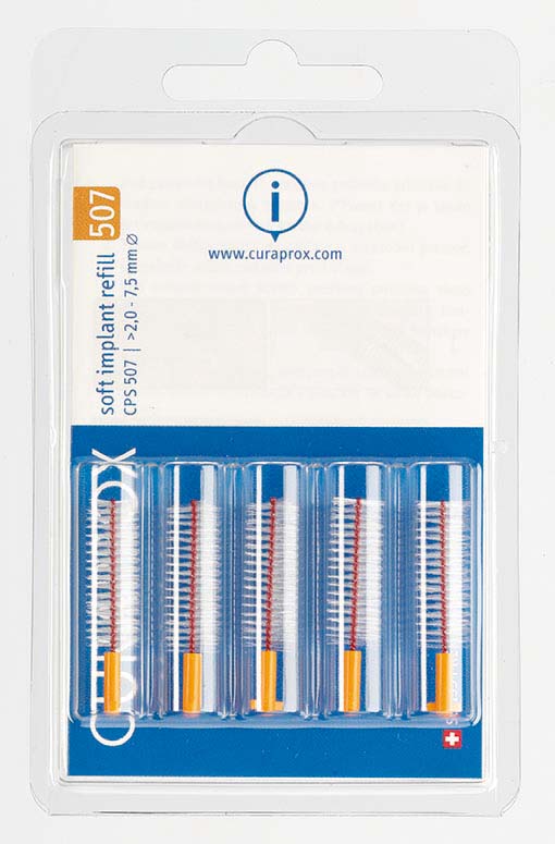 Curaprox CPS 507 Soft Implant Interdentalbürste orange 5 Stk