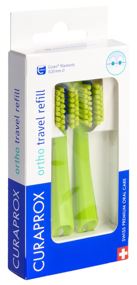 Curaprox CS 5460 Travel Set Ortho refill grün