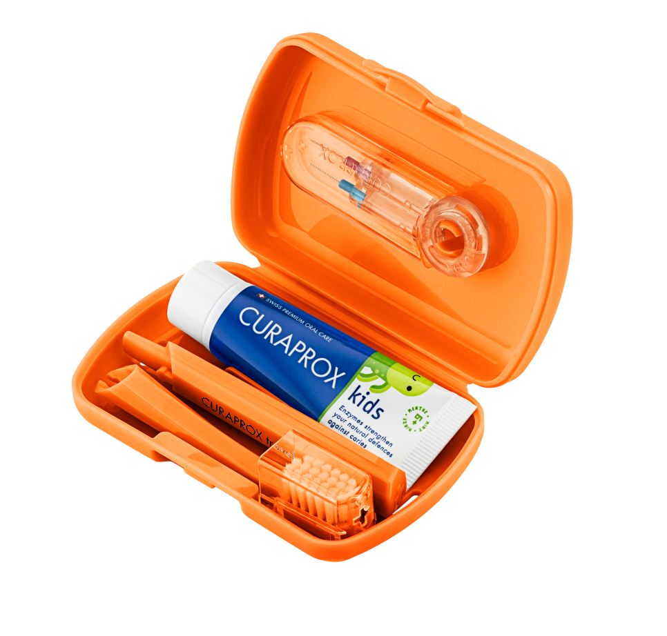 Curaprox kids Travel Set orange Box