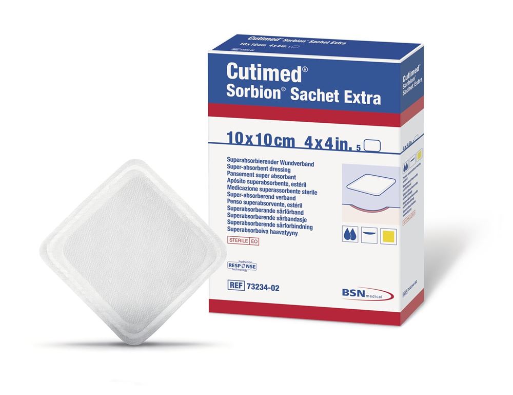 Cutimed Sorbion Sachet Extra 5x5cm 5 Stk