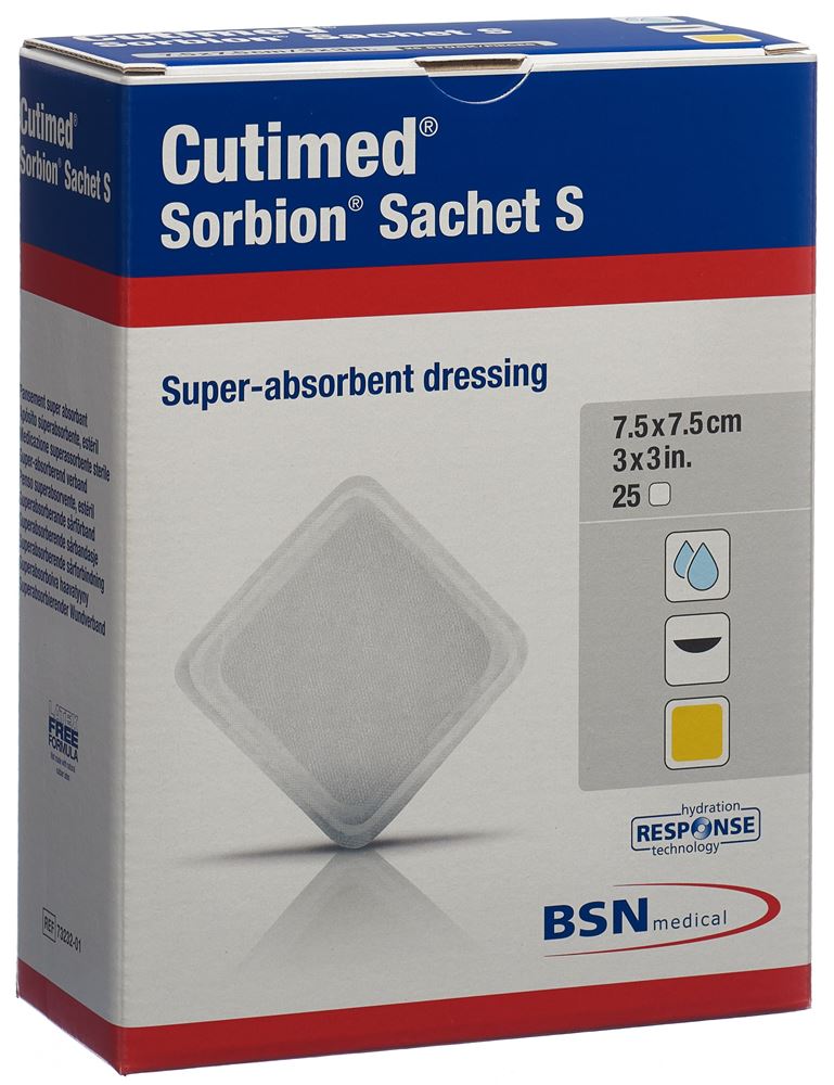 Cutimed Sorbion Sachet S 7.5x7.5cm 25 Stk