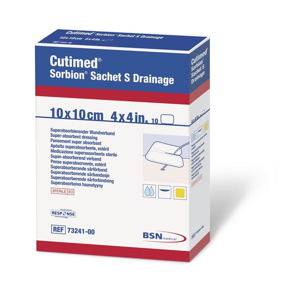 Cutimed Sorbion Sachet S Drainage 10x10cm 10 Stk
