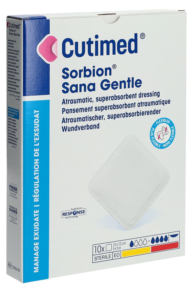 Cutimed Sorbion Sana Gentle 12x12cm 10 Stk
