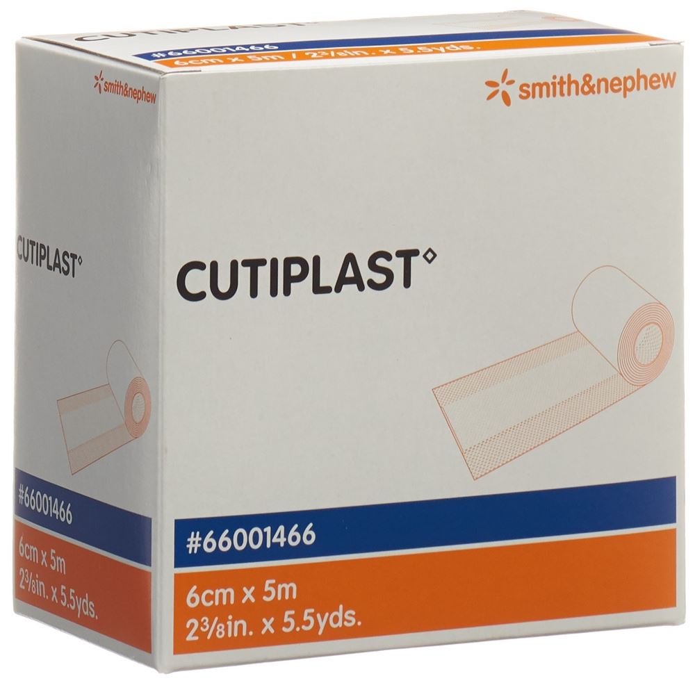 Cutiplast Meterware Meterware Vliesstoffverband 6cmx5m weiss