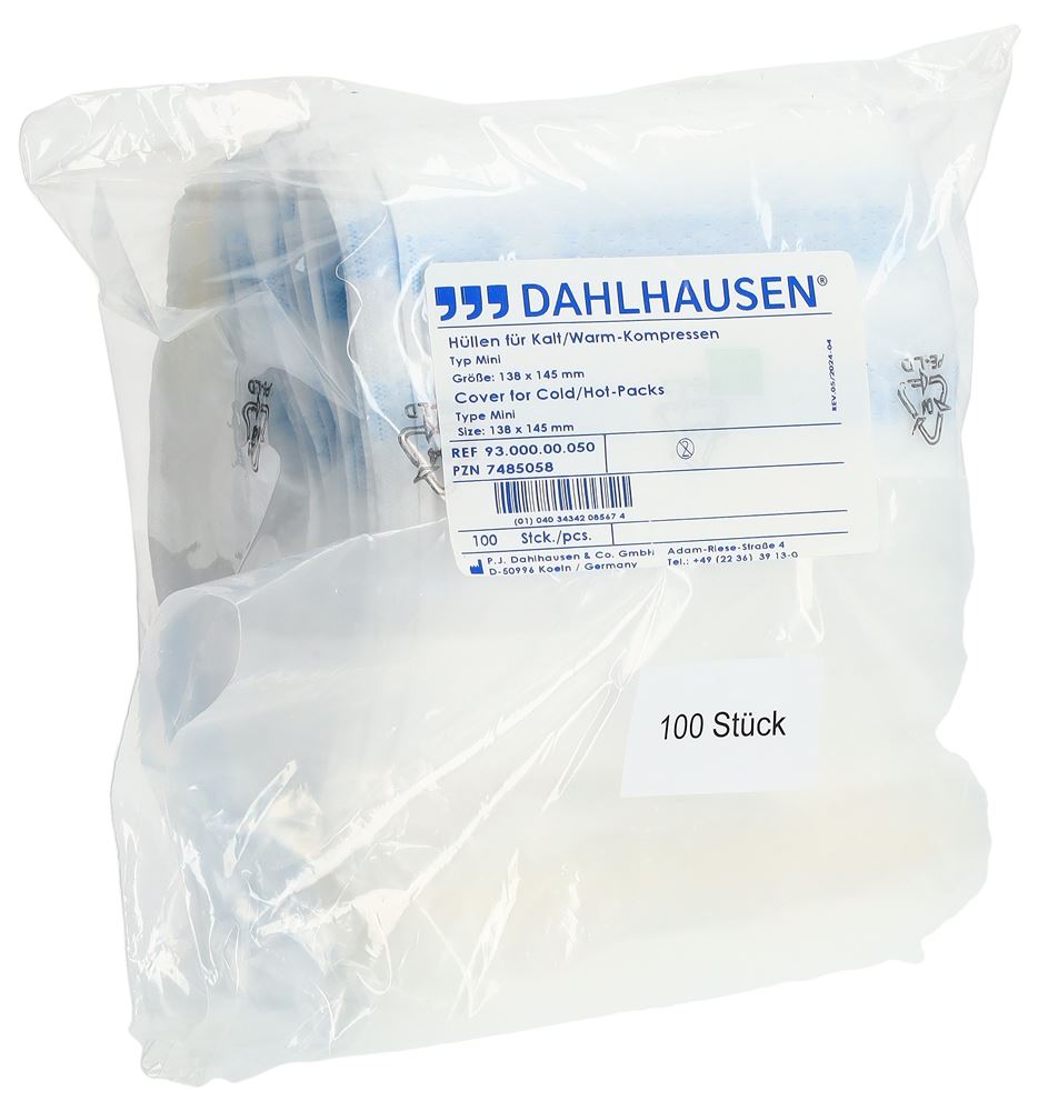 Dahlhausen Schutzhülle für Kalt-/Warm-Kompresse 13.8×14.5cm 100 Stk