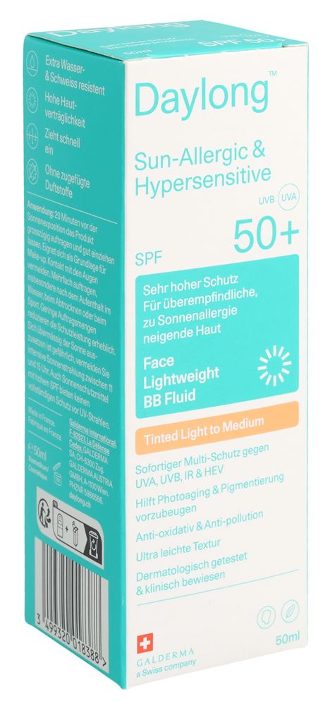 Daylong Sun-allergic & Hypersensitive Fluid BB lightweight Spf50+ Disp 50 ml