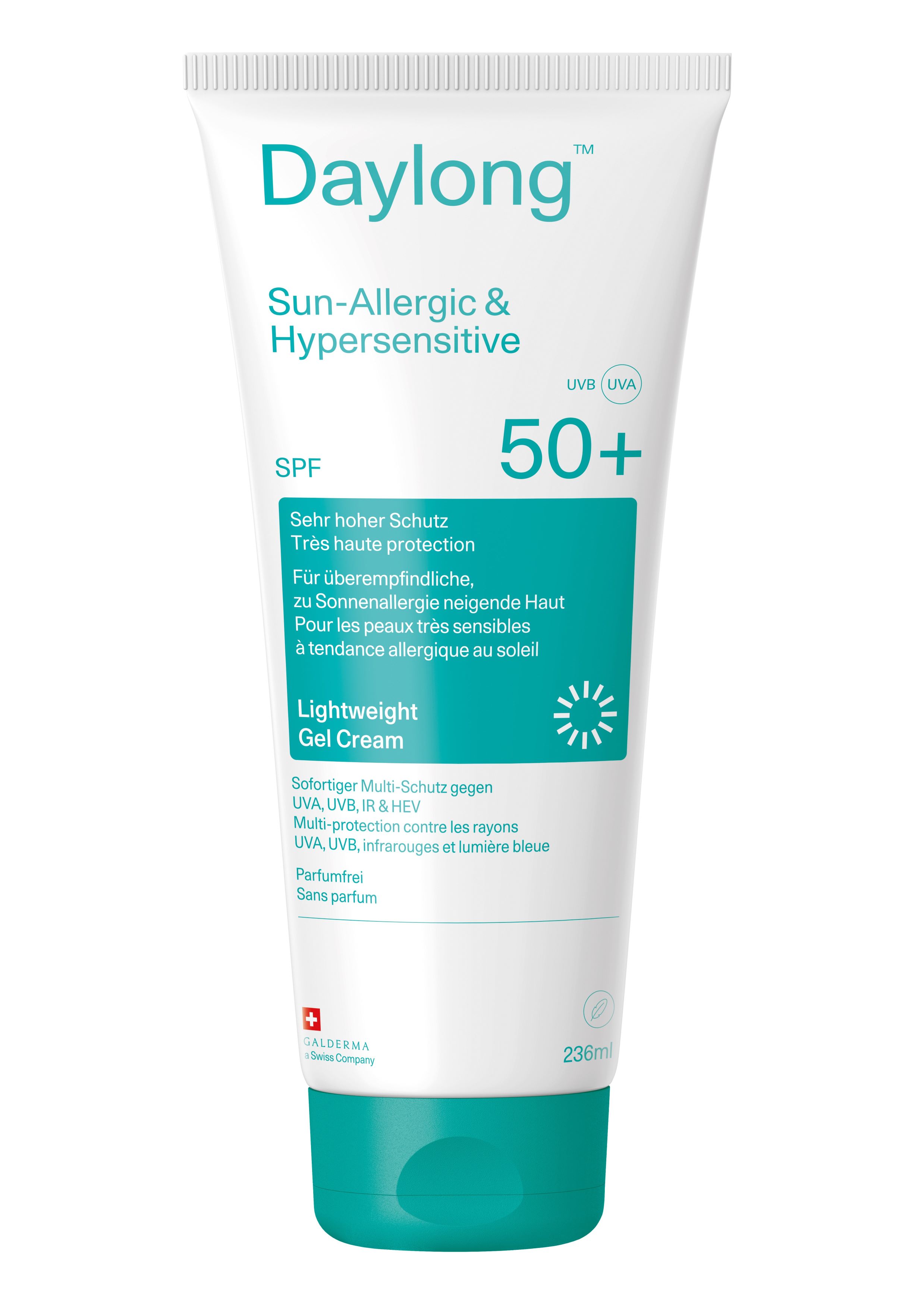 Daylong Sun-allergic & Hypersensitive Gel Cream lightweight Spf50+ Tb 236 ml