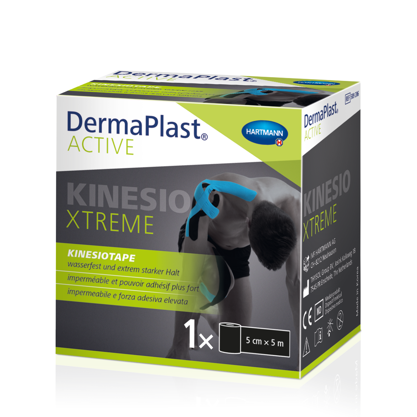 DermaPlast Active Kinesiotape Xtreme 5cmx5m schwarz