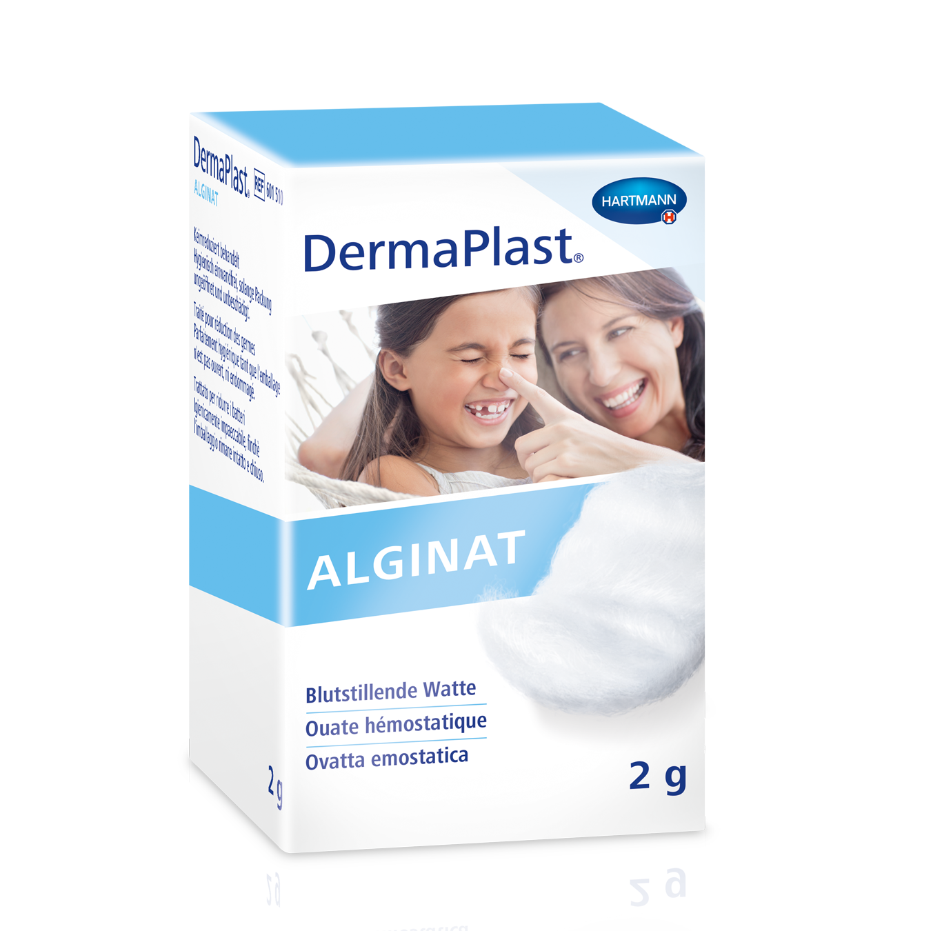 Dermaplast Alginat Blutstillende Watte Glas 2 g