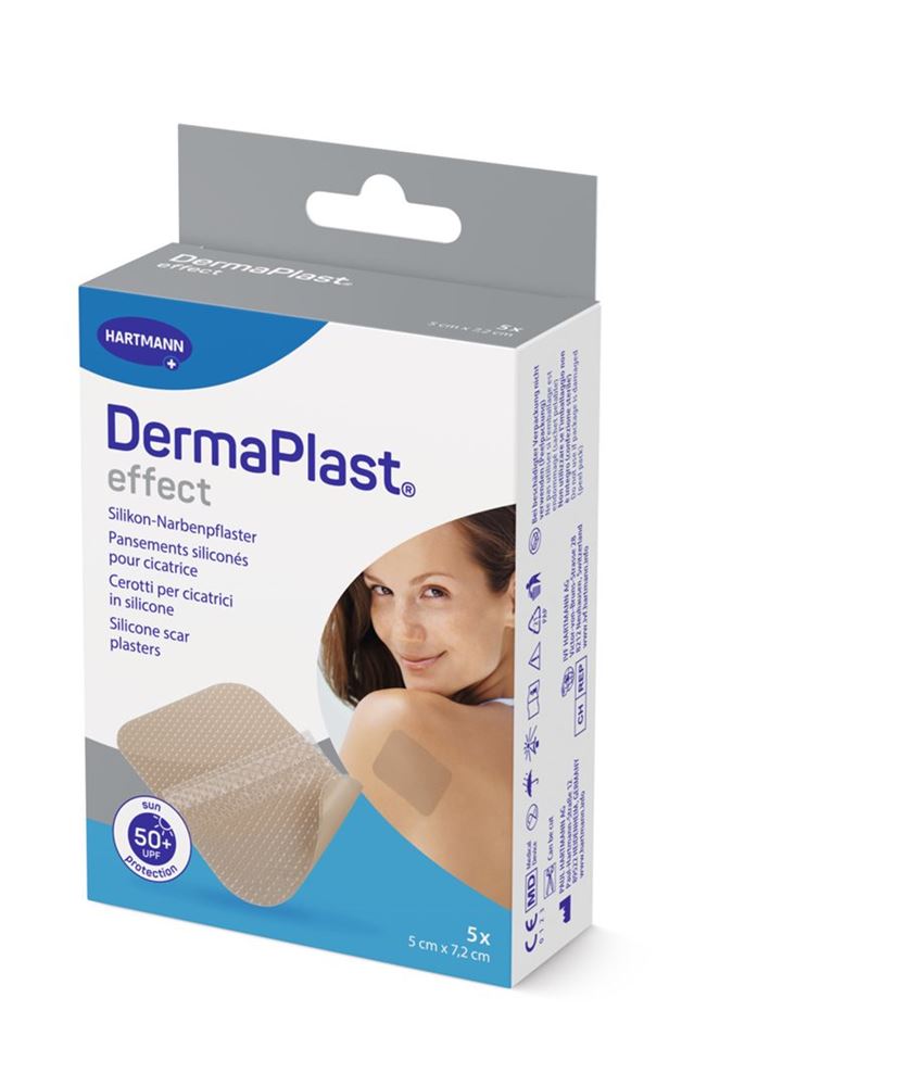 Dermaplast Effect Scar 7.2x5cm 5 Stk