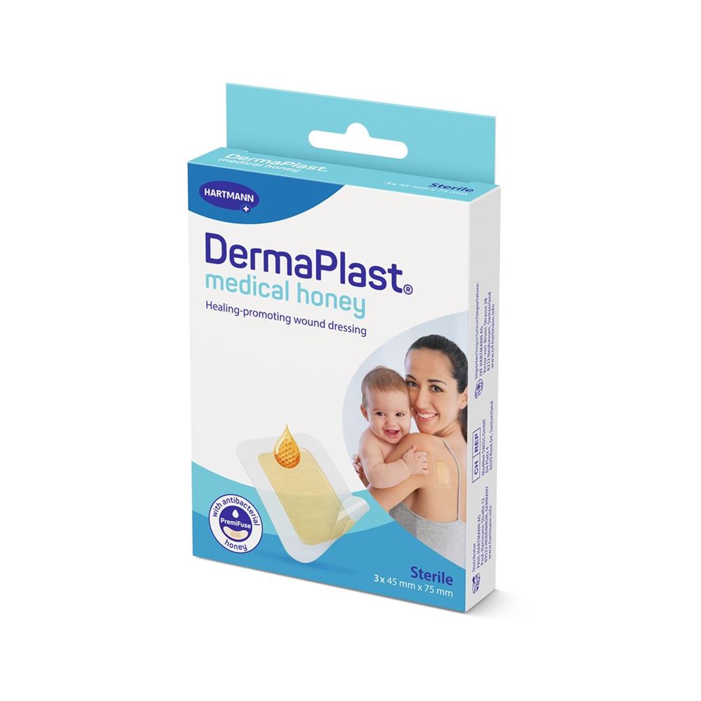 DermaPlast medical honey 7.5x4.5cm 3 Stk