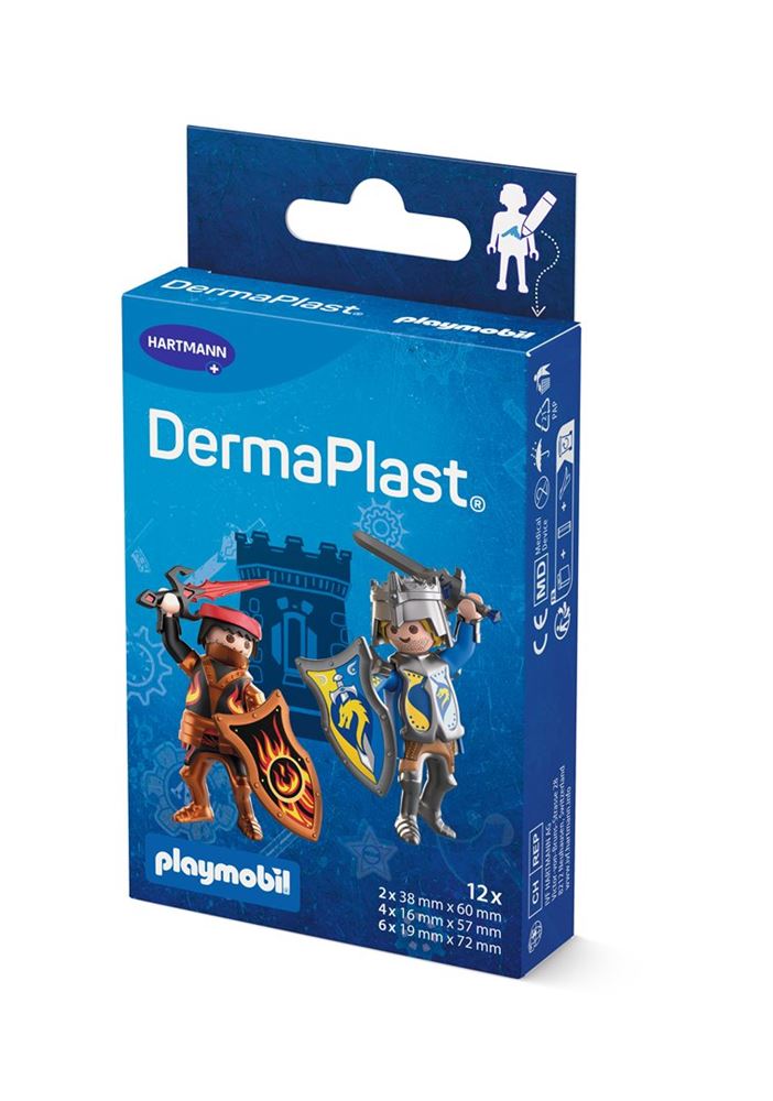 DermaPlast Playmobil Ritter 3 Grössen 12 Stk