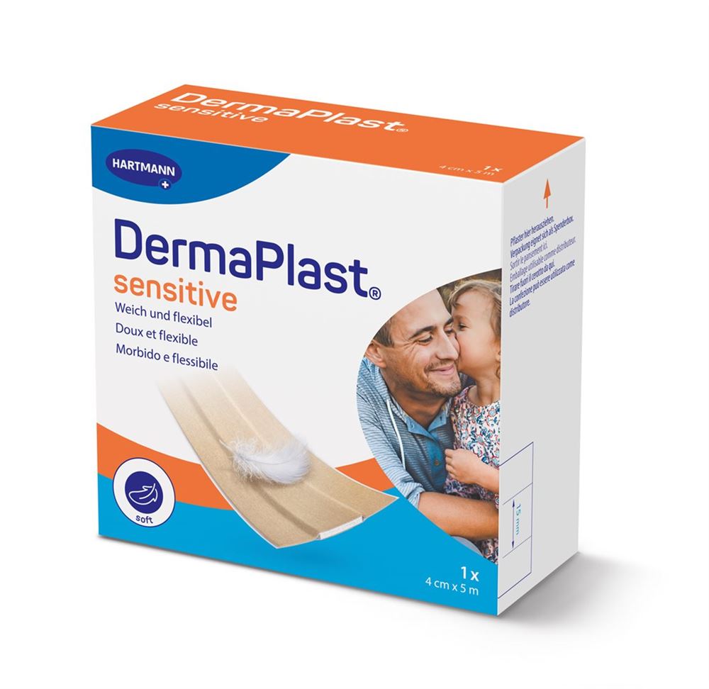 Dermaplast Sensitive Schnellverband 4cmx5m beige