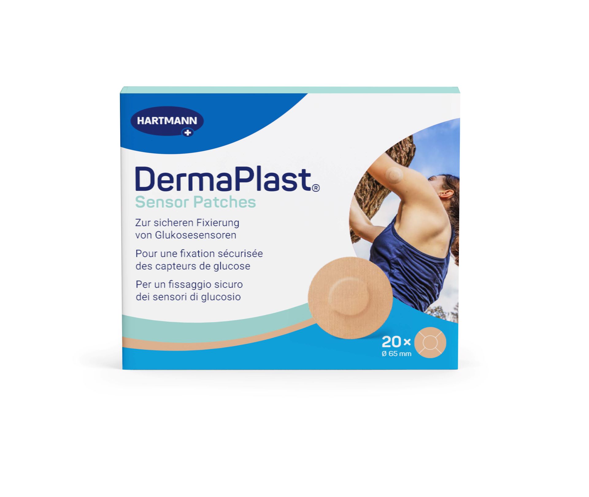 DermaPlast Sensor Patch 29mm beige 20 Stk